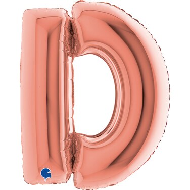 40" Foil Balloon Letter D Rose Gold