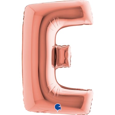 40" Foil Balloon Letter E Rose Gold