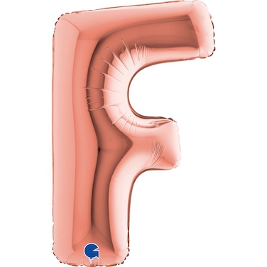 40" Foil Balloon Letter F Rose Gold