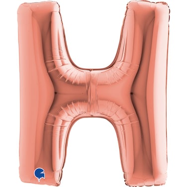 40" Foil Balloon Letter H Rose Gold