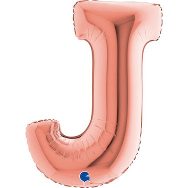 40" Foil Balloon Letter J Rose Gold