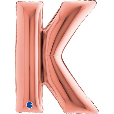 40" Foil Balloon Letter K Rose Gold
