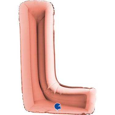 40" Foil Balloon Letter L Rose Gold