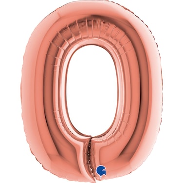 40" Foil Balloon Letter O Rose Gold