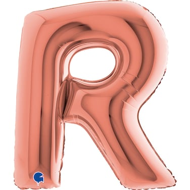 40" Foil Balloon Letter R Rose Gold