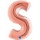 40" Foil Balloon Letter S Rose Gold