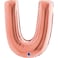 40" Foil Balloon Letter U Rose Gold