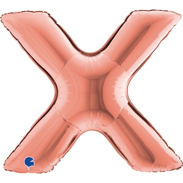 40" Foil Balloon Letter X Rose Gold
