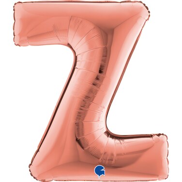 40" Foil Balloon Letter Z Rose Gold