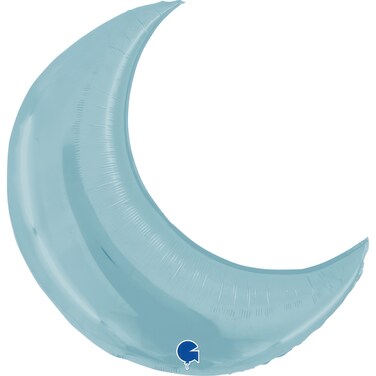 31" Foil Balloon Moon Pastel Blue