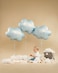 24" Foil Balloon Cloud Satin Pastel Blue