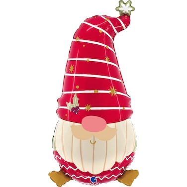 27" Foil Balloon Christmas Gnome