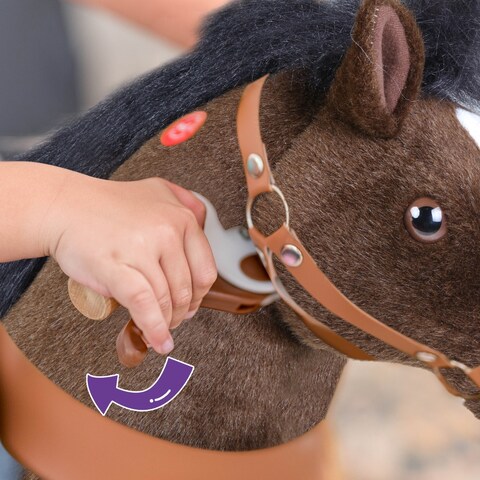 PonyCycle Kids Riding Horse Choco Brown - Small