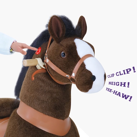 PonyCycle Kids Riding Horse Choco Brown - Small