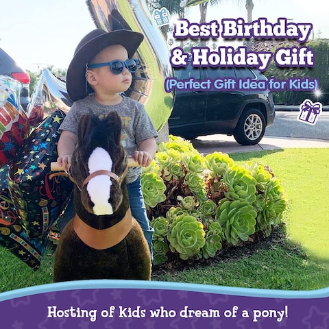 PonyCycle Kids Riding Horse Choco Brown - Small