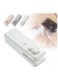 Mini Bag Sealer, 2025 Upgrade 2 in 1 Heat Sealer with Cutter USB Rechargeable Mini Sealing Machine Heat Seal Tool, Portable Vacuum Food Sealer Bag Sealing Machine for Plastic Bags Snack Bags (White)