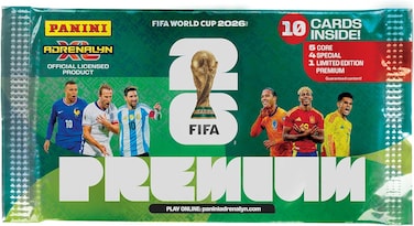 Panini FIFA World Cup 2026 Adrenalyn XL Official Trading Cards Collectible Football Card Game - Premium Box, Pack of 10