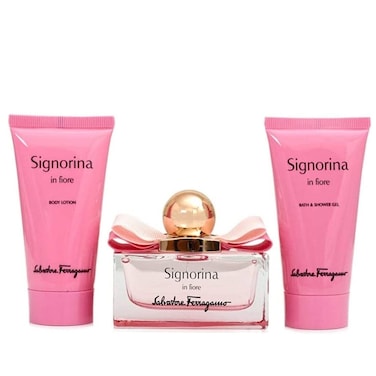 Salvatore Ferragamo Signorina In Fiore (W) Edt 50ml+ Bl 50ml + Bath &amp; Sg 50ml Travel Set