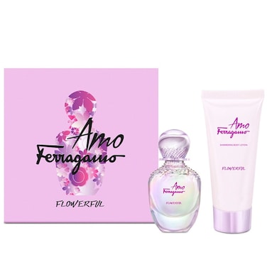 Salvatore Ferragamo Amo Ferragamo Flowerful (W) Edt 50ml + Shimmering Bl 100ml Travel Set