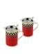 Inox ARTTDINOX Ceramic Mug &amp; Stirrer 300 ML, Cappuccinos Mug, Espresso Mug, Green Tea Mug with Handle for Coffee Multi-Purpose Mug Set   Corporate Gifting   Set of 2   by Jindal Stainless