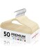 HOUSE DAY Premium Velvet Hangers 50 Pack, Non-Slip Flocked Felt Hangers, Sturdy Clothes Hangers Heavy Duty Coat Hangers &amp; Suit Hangers, Durable Slim Beige Hangers for Closet Space Saving