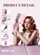 Professional Ionic Waver Curling Iron - Egg Roll Waver - 32mm Dual Barrel Creates Long-Lasting Deep Waves for Short to Long Hair (Pink)