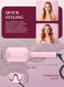 Professional Ionic Waver Curling Iron - Egg Roll Waver - 32mm Dual Barrel Creates Long-Lasting Deep Waves for Short to Long Hair (Pink)