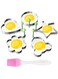 Pcs Pancake Mold Set &acirc;&euro;&ldquo; Stainless Steel Pancake Molds for Griddle with Fun Shapes, Egg Shaper for Frying Pan With Silicone Brush