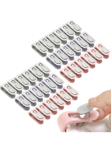 Duvet Cover Clips, 36 Pcs Sheet Clips for Bedding, Bedsheet Holding Clips, No Pins Safety Plastic Quilt Anti-Movement Clip (Pink, Green, Purple)