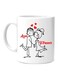 Print Love Forever Printed Mug White/Black/Red Standard Size