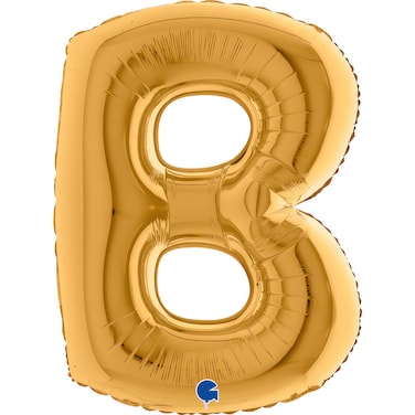 40" Foil Balloon Letter B Gold