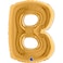 40" Foil Balloon Letter B Gold