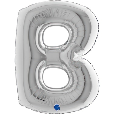 40" Foil Balloon Letter B Silver