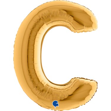 40" Foil Balloon Letter C Gold