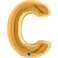 40" Foil Balloon Letter C Gold