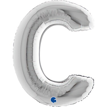 40" Foil Balloon Letter C Silver