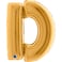40" Foil Balloon Letter D Gold