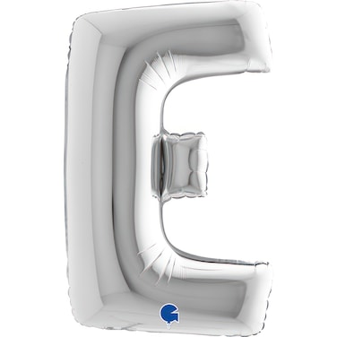 40" Foil Balloon Letter E Silver