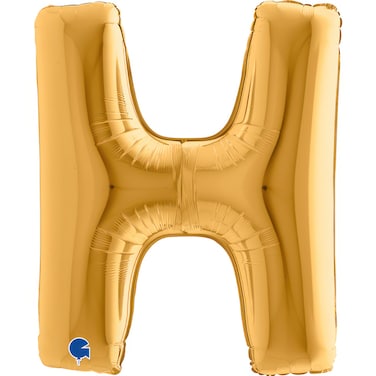 40" Foil Balloon Letter H Gold