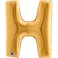 40" Foil Balloon Letter H Gold