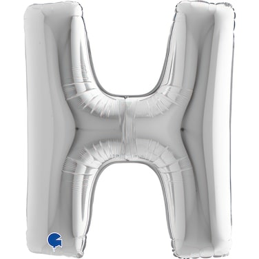 40" Foil Balloon Letter H Silver