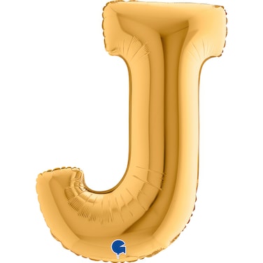 40" Foil Balloon Letter J Gold