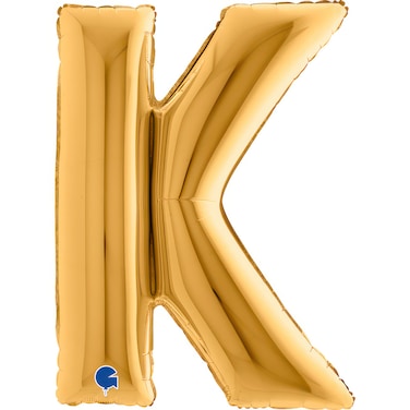 40" Foil Balloon Letter K Gold