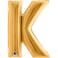 40" Foil Balloon Letter K Gold
