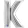40" Foil Balloon Letter K Silver
