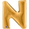 40" Foil Balloon Letter N Gold