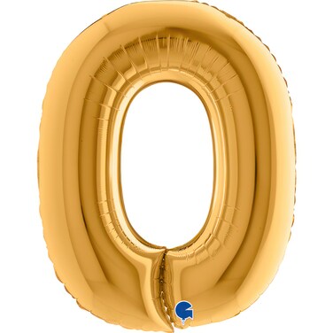 40" Foil Balloon Letter O Gold