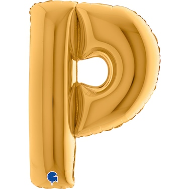 40" Foil Balloon Letter P Gold