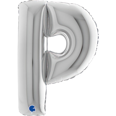 40" Foil Balloon Letter P Silver