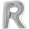 40" Foil Balloon Letter R Silver